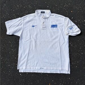 Vintage 90’s New York Giants Reebok Coach’s Polo Shirt White Mens L